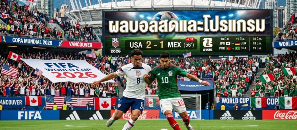 ผลบอลสดและโปรแกรม ฟุตบอลโลก 2026 อัปเดตทุกแมตช์แบบเรียลไทม์ | World Cup